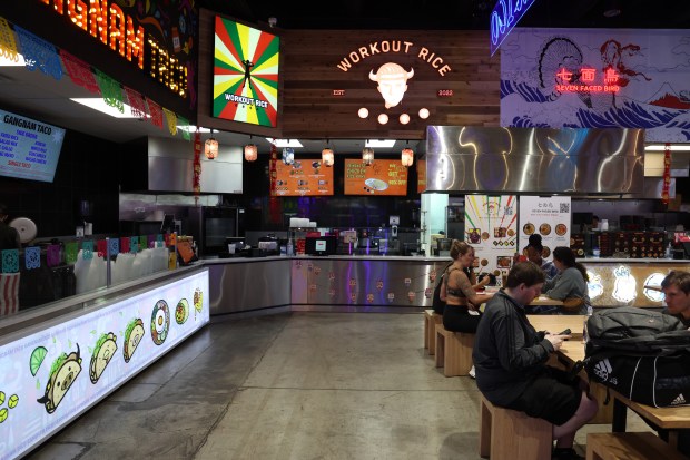 Workout Rice at Gangnam Food Hall, 1001 W. Chicago Avenue in Chicago, is seen on April 30, 2024. (Terrence Antonio James/Chicago Tribune)