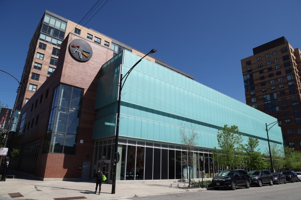 The exterior of Gangnam Market, 1001 W. Chicago Avenue in Chicago, which has a food hall, is seen on April 30, 2024. (Terrence Antonio James/Chicago Tribune)