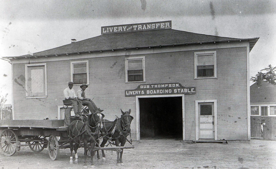 Gus Thompson owned and operated a livery stable and boarding house on the property. (Courtesy Kevin Ashley)