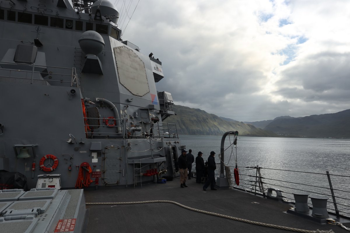 U.S. Warship Patrols Northern Pacific Ocean