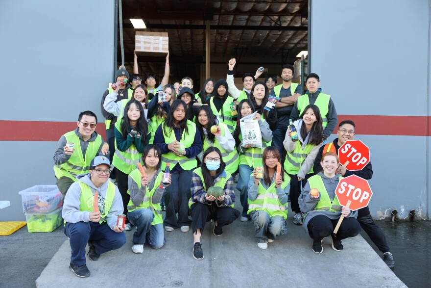 The Asian Community Development Council distributes culturally specific food in Las Vegas, Nevada, on Nov. 18, 2025.