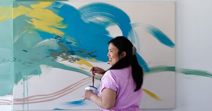 Atlanta-based painter explores her Asian American identity in abstract art