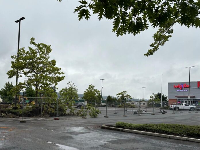 A parking lot on Ridgetop Boulevard in Silverdale is now undergoing site development work, for a planned location of Panda Express, according to Kitsap County documents.