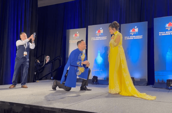 ‘Full-circle’ moment: Asian American journalists get engaged while co-emceeing gala