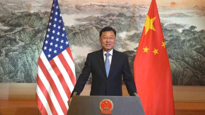 Xie Feng delivers remarks at the 20th Chinese American Film Festival