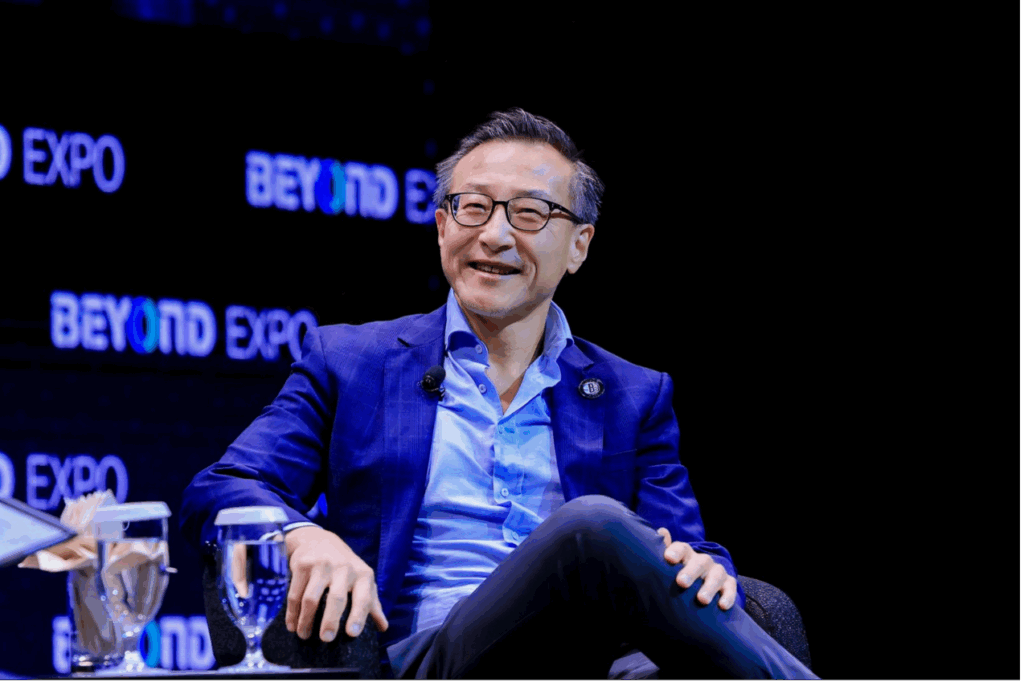 Alibaba Chairperson Joe Tsai speaks at BEYOND Expo 2025. Source: BEYOND Expo